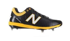 New Balance Men's L4040by5 Black/Yellow Baseball Cleats Size 7.5 D